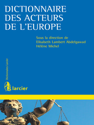 cover image of Dictionnaire des acteurs de l'Europe